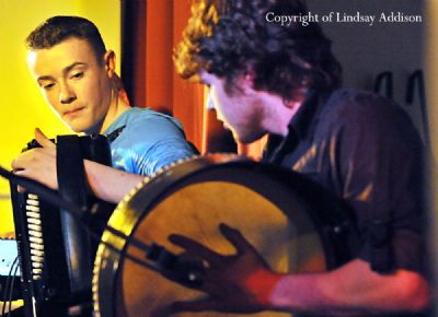 Kevin Murphy accompanied by David Foley performing in Coulter Hall - copyright of Lindsay Addison